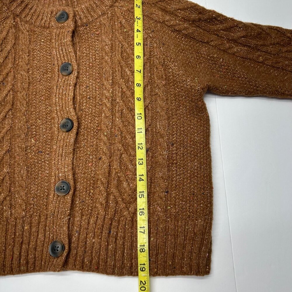 Old Navy Womens S Tall Cable Knit Button-Up Cardigan Sweater In Brown - Picture 11 of 14